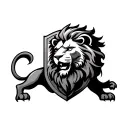 lion shield tattoo design idea