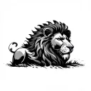 lion shield tattoo design idea