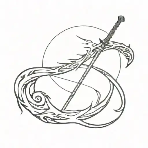 bloody scythe  tattoo design idea