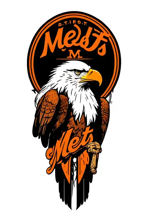 ny Mets, CitiField, bald eagle tattoo design idea
