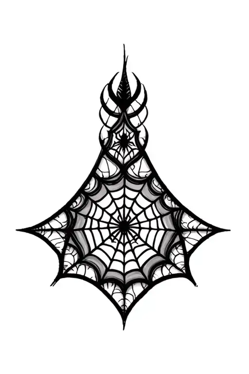 spiderweb Wicca tattoo design idea