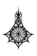 spiderweb Wicca tattoo design idea