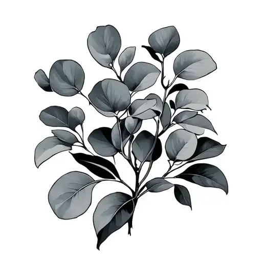 Eucalyptus tattoo design idea
