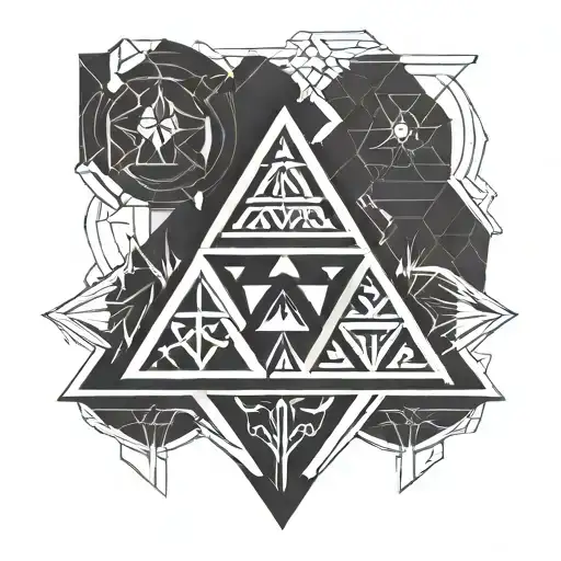 zelda triforce tattoo design idea