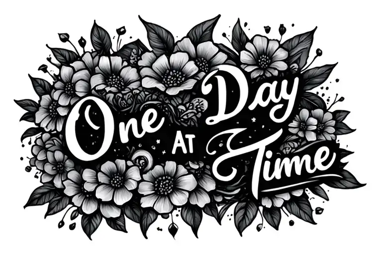 One Day At A Time tattoo design idea