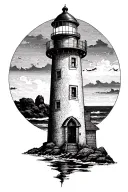 light house tattoo design idea