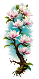 Magnolia Tree tattoo design idea