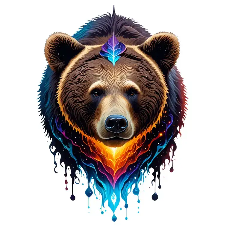 Bear head tattoo design idea