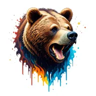 Bear head tattoo design idea