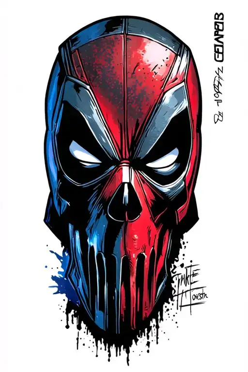 Deadpool punisher Wolverine shoulder It should crawl tattoo design idea