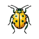 greenbay packers logo intertwined lady bug tattoo design idea
