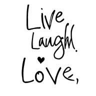 write “Live, Laugh, Love" tattoo design idea