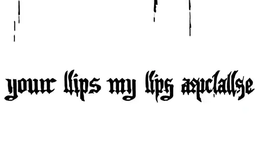 "your lips my lips apocalypse" tattoo design idea