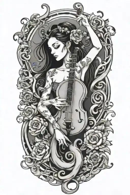 black metal music tattoo design idea