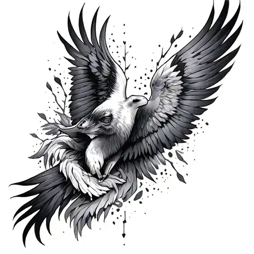 psalm 91 left arm sleeve tattoo design idea