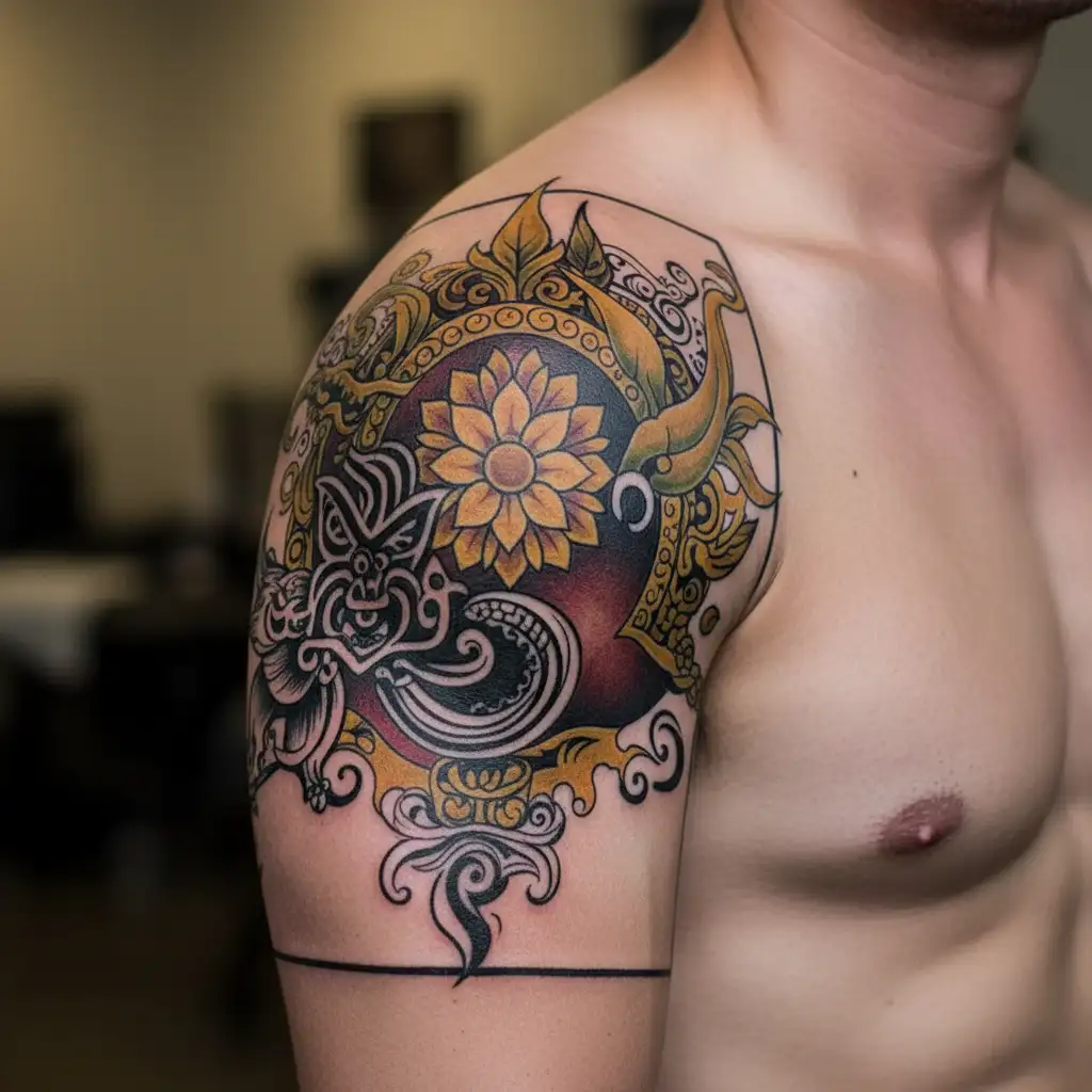 Antah Asti prarambh tattoo in Hindi tattoo design idea