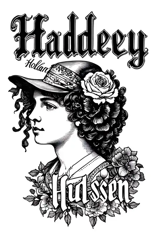 "Hadley Holland Hudsen" Names tattoo design idea