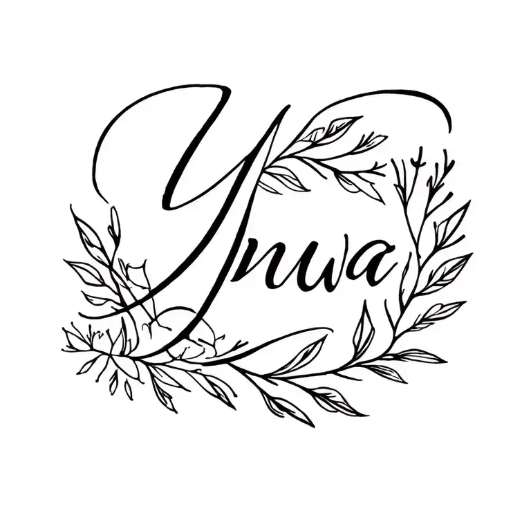 "Ynwa" anagram tattoo design idea