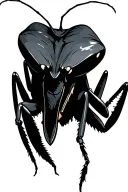 2d pray mantis tattoo design idea