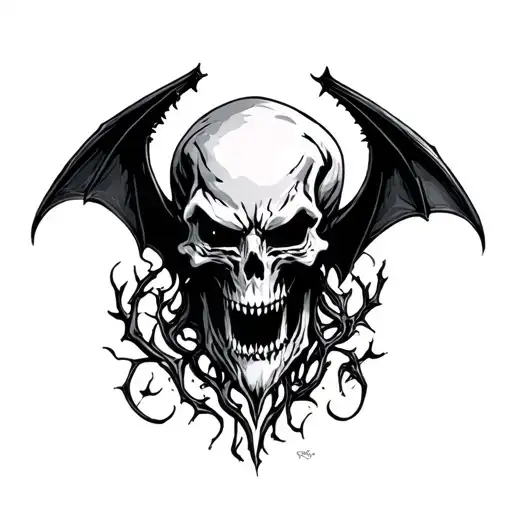 deathbat tattoo design idea