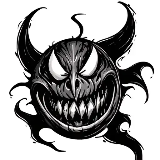 Evil Smiley Face tattoo design idea