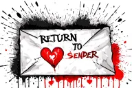 "Return to sender" add' shoe print"evolope with brokenheart inside that is  crumpled wrinkley dirty love not welcome unrequited love  tattoo design idea
