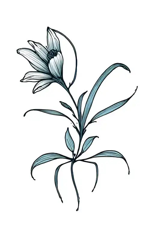 mantis as a flower tattoo design idea