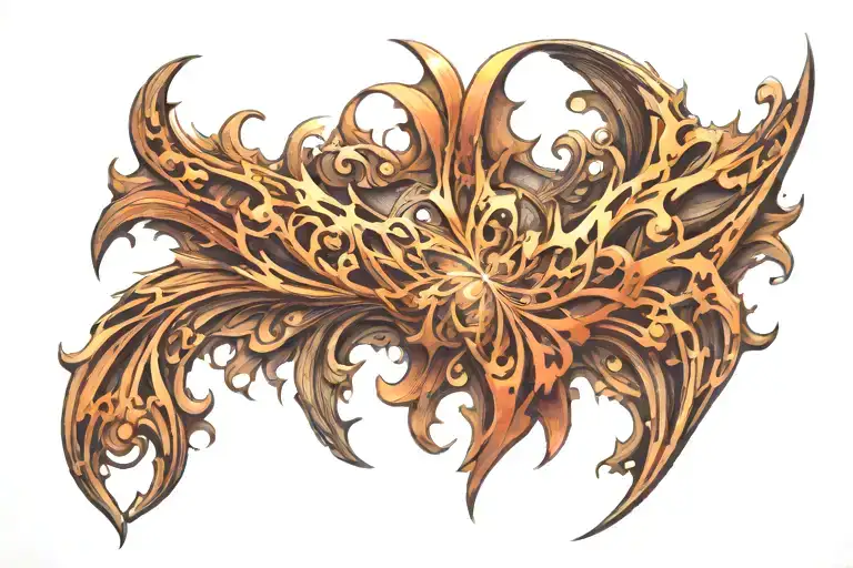 Pectoral tattoo design idea