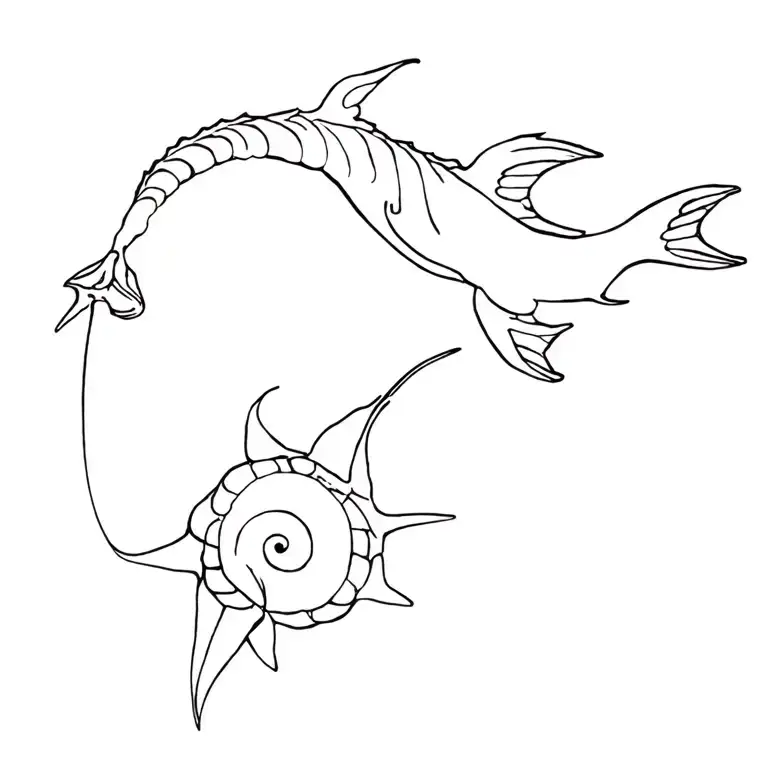 Sea Creatures tattoo design idea