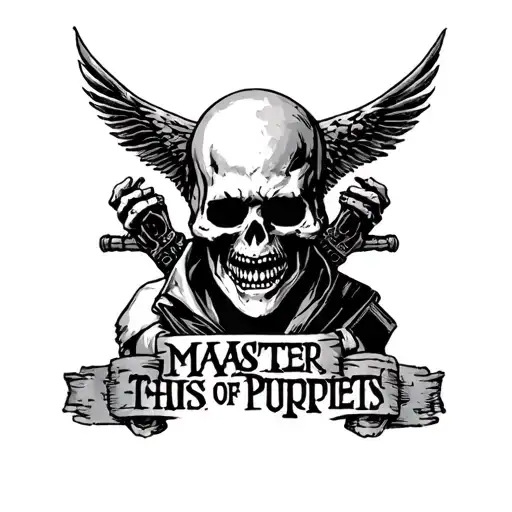 master of puppets album cover tattoo design idea