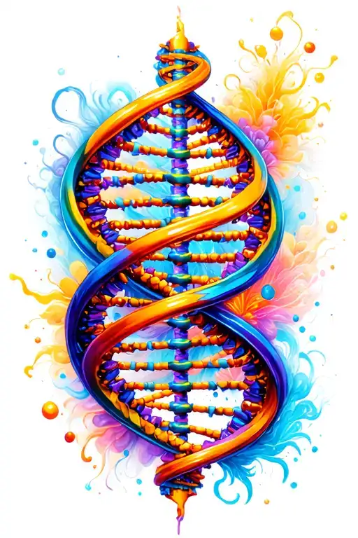 DNA in mobius strip tattoo design idea