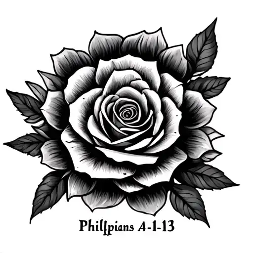 Philippians 4:13 tattoo design idea