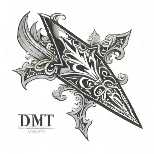 dmt spearhead tattoo design idea