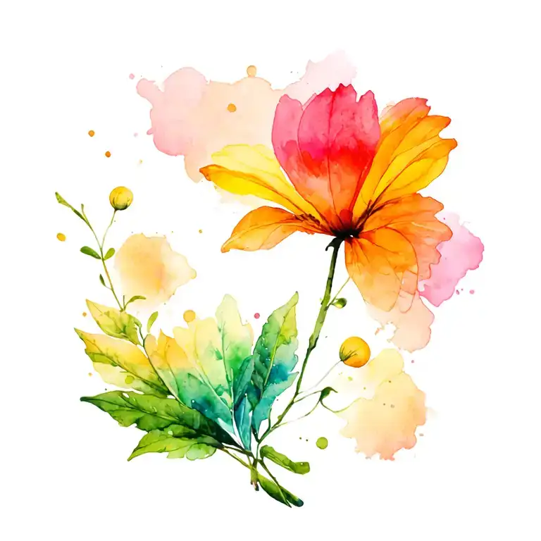 Colourful tattoo design idea