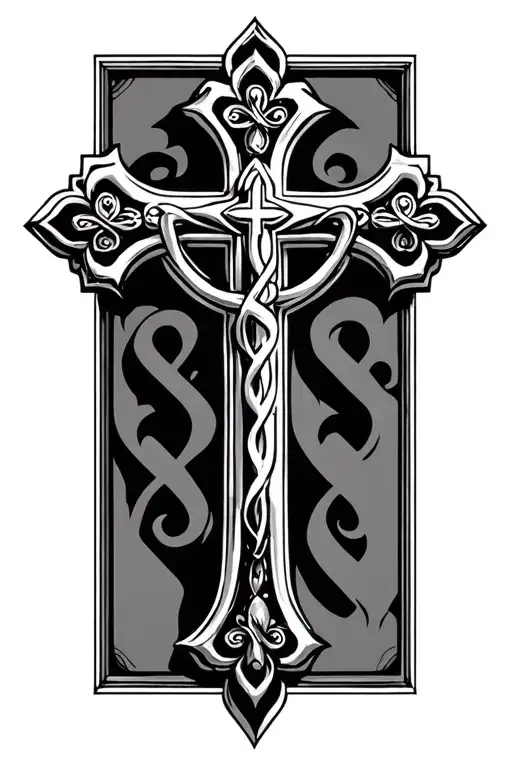 serbian orthodox cross with the 4 serbian s engraved in it tattoo design idea