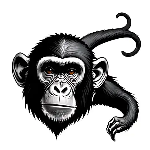 Monkey tattoo design idea