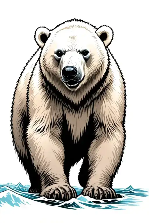 polar bear walking tattoo design iceberg tattoo design idea
