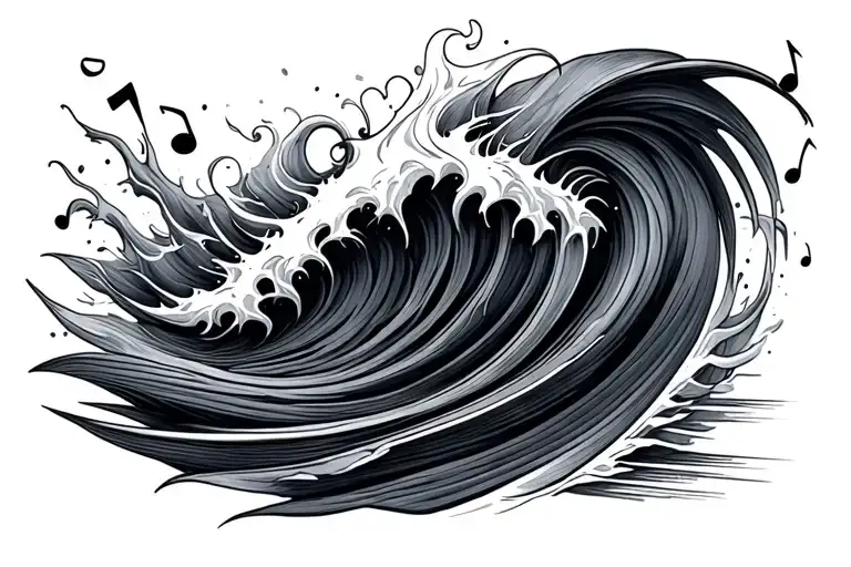 Spotify music wave tattoo design idea