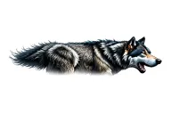 wolf tattoo design idea