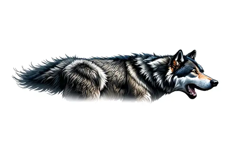 wolf tattoo design idea