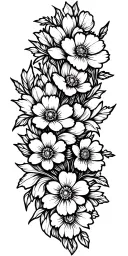 flowers tattoo design idea