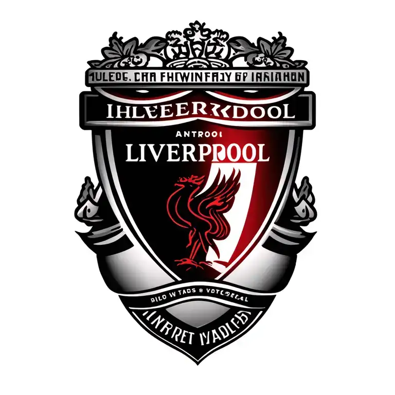 liverpool badge incorporated tattoo design idea