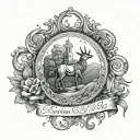 psalm 23 verse tattoo design idea