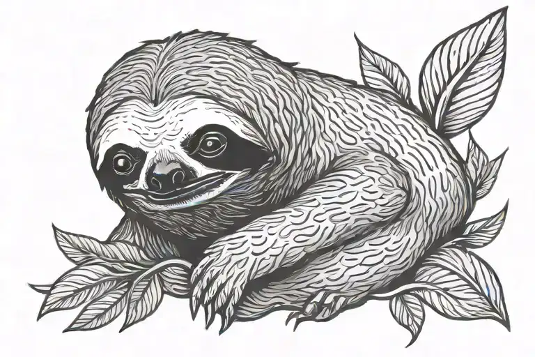 sin of sloth ( evil / super lazy)  tattoo design idea