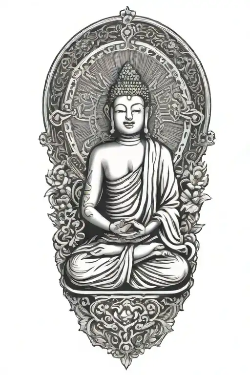 buddhist, zen, writing, music, satchitananda tattoo design idea