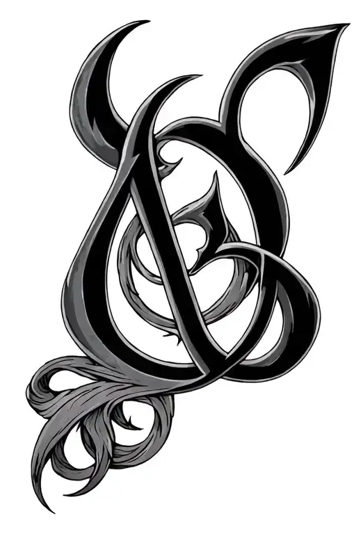 alpha and omega symbol tattoo design idea