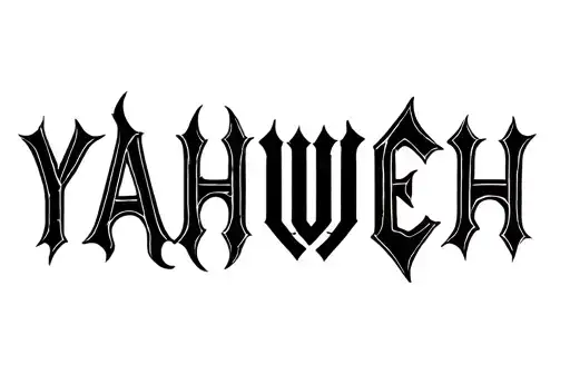 "YAHWEH" tattoo design idea