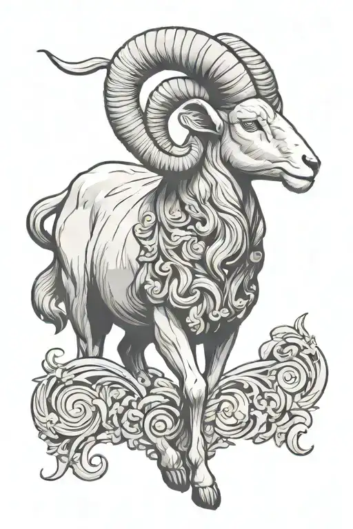 aries ram tattoo design idea