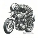 Texas welder creating a motorcycle tattoo design idea