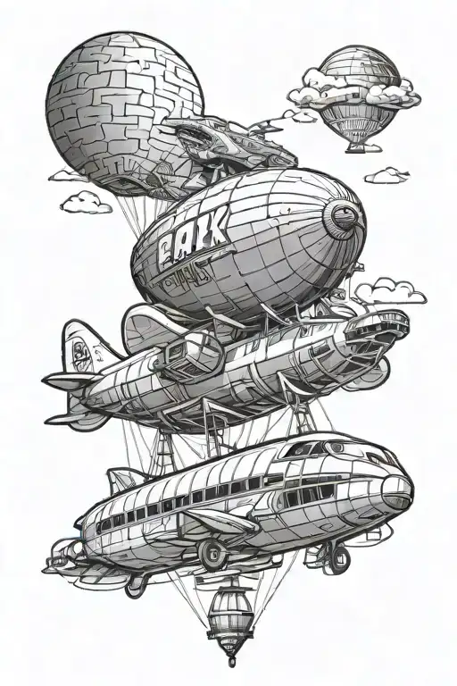 Goodyear blimp tattoo design idea